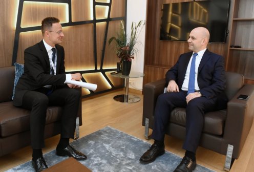 Szijjártó Péter megbeszélést folytat Hasszán Haszbani libanoni miniszterelnök-helyettessel Brüsszelben Fotó: KKM