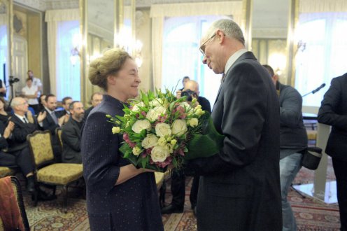Kodály Zoltánnét köszöntötték 75. születésnapja alkalmából Fotó: Bartos Gyula/EMMI