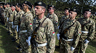 Önkéntes területvédelmi tartalékos katonák ünnepélyes eskütétele