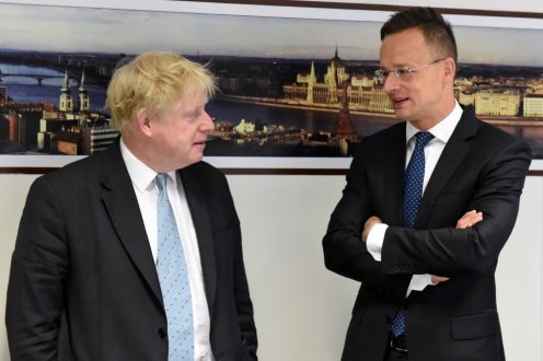 Boris Johnson brit külügyminiszter és Szijjártó Péter Fotó: KKM