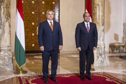 A nagy történelmi civilizációk együttélésének kérdésében mind Magyarországnak, mind Egyiptomnak komoly mondanivalója van, ezért is fontos a két ország együttműködése Fotó: Szecsődi Balázs/Miniszterelnöki Sajtóiroda