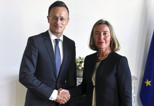 Péter Szijjártó and Federica Mogherini Photo: Ministry of Foreign Affairs and Trade