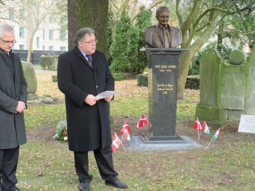 Íjgyártó István államtitkár beszéde a szoboravatón Fotó: Magyarország Nagykövetsége, Koppenhága