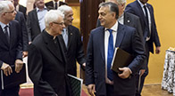 Orbán Viktor Az idők jelei című vitaanyagot bemutató konferencián 