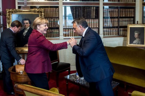 Orbán Viktor Angela Merkell német kancellárral találkozott Fotó: Botár Gergely/Miniszterelnökség