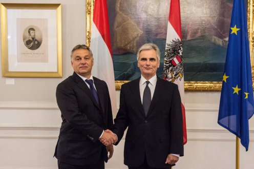 Orbán Viktor miniszterelnök és Werner Faymann osztrák kancellár - Fotó: Botár Gergely