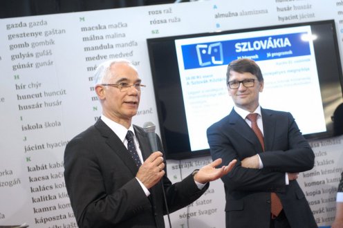 Balog Zoltán és Marek Madaric, a díszvendég Szlovákia kulturális minisztere Fotó: Bartos Gyula/EMMI