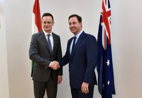 Szijjártó Péter és Steven Ciobo ausztrál kereskedelmi ügyekért felelős miniszter Fotó: KKM