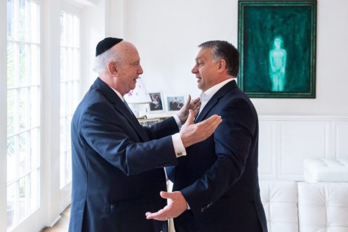 Orbán Viktor és  Arthur Schneier Fotó: Botár Gergely/Miniszterelnökség
