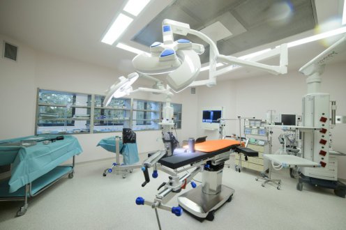 A központi műtő a megújult Albert Schweitzer Kórházban Fotó: Komka Péter/MTI
