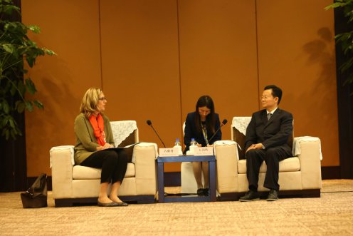 Gulyás Andrea találkozója Szecsuán tartomány kormányzóhelyettesével Fotó: FM