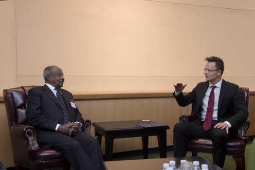 Szijjártó Péter megbeszélést folytat Oszman Szaleh Mohammed eritreai külügyminiszterrel Fotó: Kovács Márton/KKM