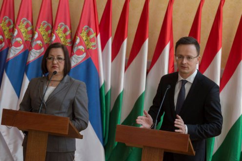 A két ország politikai és gazdasági kapcsolata soha nem volt olyan jó, mint most, Magyarország támogatja Szerbia európai uniós integrációs törekvéseit Fotó: Kovács Márton/KKM