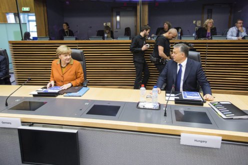 Angela Merkel német kancellár és Orbán Viktor Fotó: Szecsődi Balázs/Miniszterelnöki Sajtóiroda