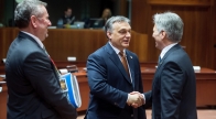 Orbán Viktor a brüsszeli uniós csúcson