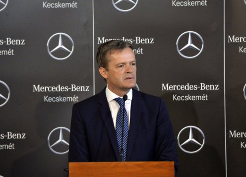 Markus Schaefer, a Mercedes-Benz termelési és beszerzési igazgatója Fotó: Máthé Zoltán/MTI
