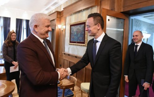 Szijjártó Péter és Dusko Markovic montenegrói miniszterelnök Fotó: KKM