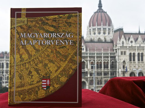 A commemorative edition of Hungary's Fundamental Law