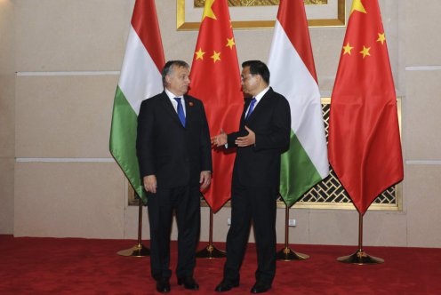 Orbán Viktor kormányfő köszönetét fejezte ki a kiváló kínai-magyar együttműködésért Fotó: Trebitsch Péter/MTI