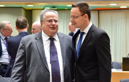 Nikosz Kociasz görög külügyminiszter és Szijjártó Péter Fotó: KKM