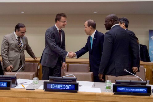 Szijjártó Péter külgazdasági és külügyminiszter részt vesz az ENSZ-közgyűlés ülésén New Yorkban Fotó: KKM